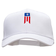 Patriotic Flag Embroidered Cotton Twill Pro Style Cap
