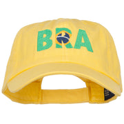 Brazil Embroidered Low Profile Cap