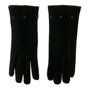 Ladies Cashmere Criss Cross Horizontal Stitching Beaded Glove