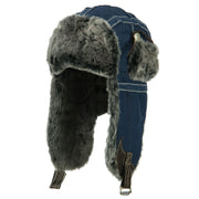 Chambray Faux Fur Trooper Hat