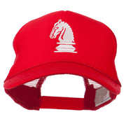 Chess Knight Embroidered Foam Front Mesh Back Cap