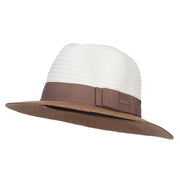 Color Block Panama Hat with Band