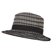 Women's Crochet Weave Paper Braid Boater Hat