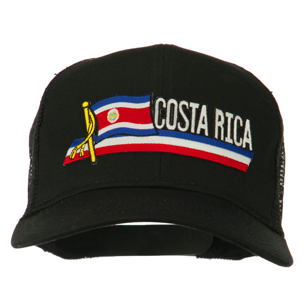 Costa Rica Flag Patched Mesh Cap, Foreign Country Designed