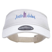 NY Towers Embroidered Brushed Sports Visor