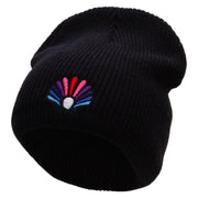 Made in USA Pearl Shell Big Size Rib Beanie with Bottom Band - Black XL