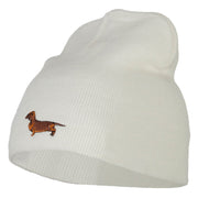 Dachshund Dog Embroidered Knitted Short Beanie