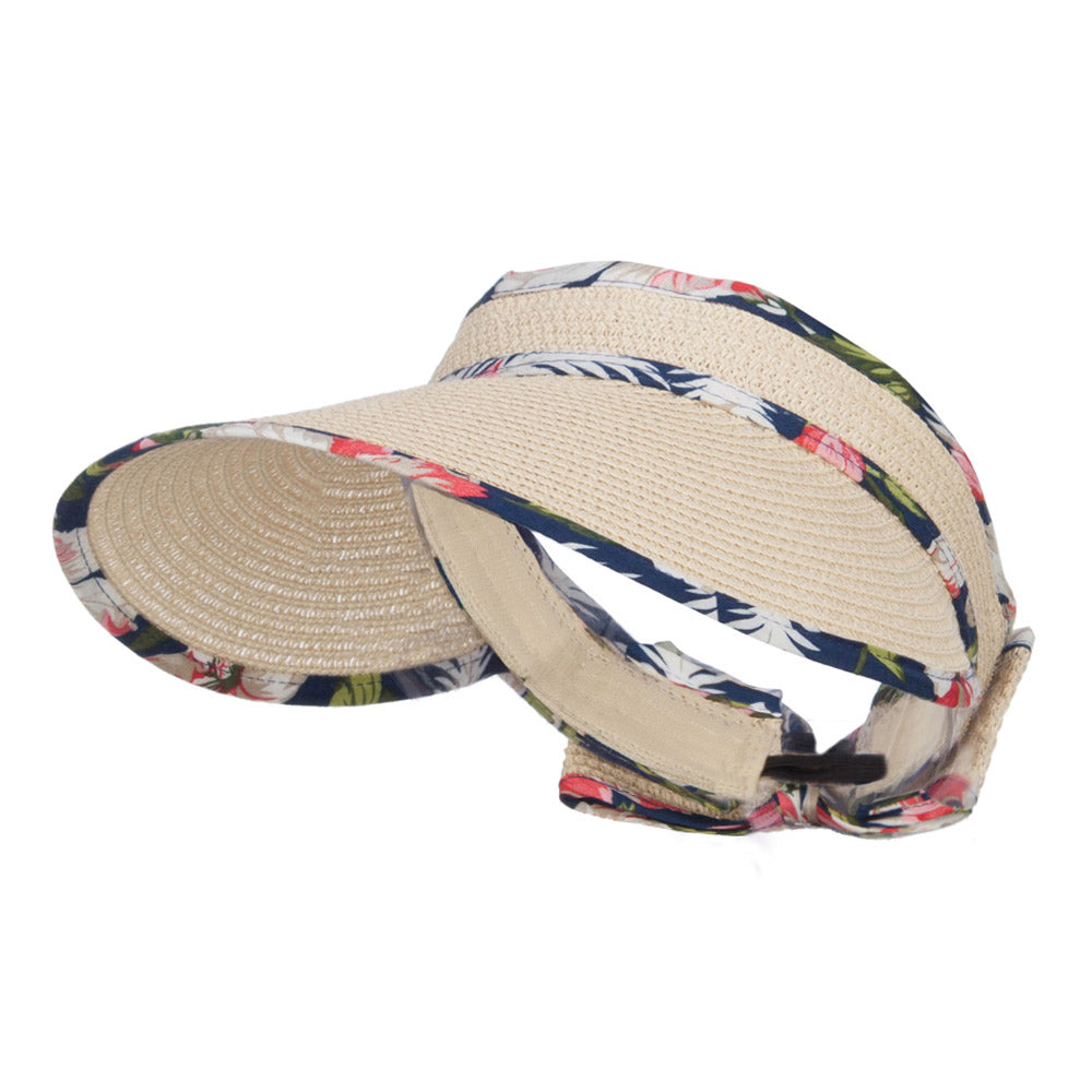 Floral Edge Roll Up Sun Visor Wrap/Roll Up Visor e4Hats
