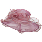 Iridescent Polyester Roses Organza Hat