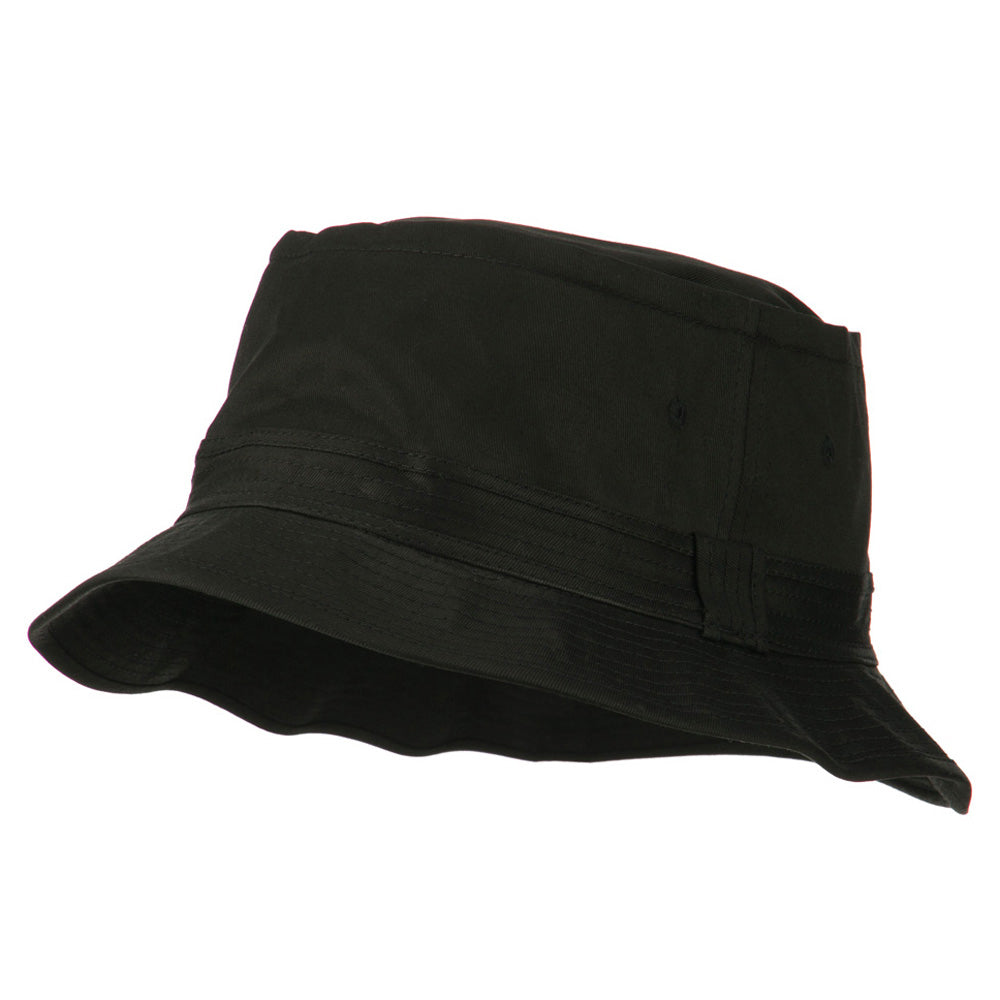 e4Hats.com Striped Hat Band Fisherman Bucket Hat - Grey Black S-M
