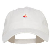 Mini Sailboat Embroidered Washed Cap