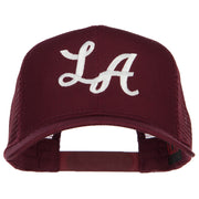 LA Embroidered Cotton Mesh Cap