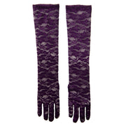 Woman's 19 Inches Long Laced Flower Glove