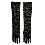 Woman's 19 Inches Long Laced Flower Glove