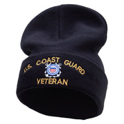 US Coast Guard Veteran Big Size Acrylic Long Beanie - Navy XL-3XL