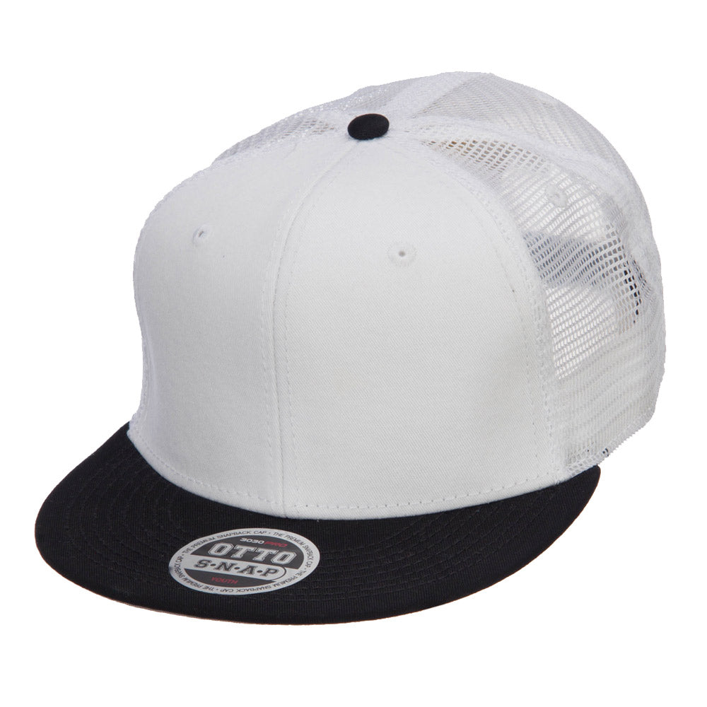 thumbnail image 2 of Mesh Back Snapback Cap For Kids Youth Trucker Cap - Structured 2 of 11