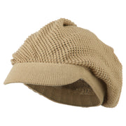 Mesh Deep Crown Visored Beanie