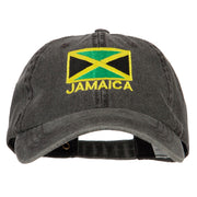 Jamaica Flag Embroidered Big Size Washed Cap