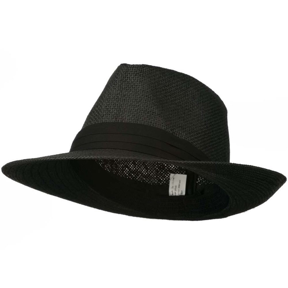 Men's Large Brim Fedora Hat, Straw Fedora Hat