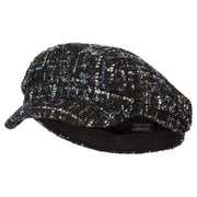 Women's Multicolor Tweed Captain Hat
