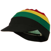 Multi Color Visor Spandex Beanie Cap