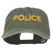 Police Letter Embroidered Big Size Washed Cap