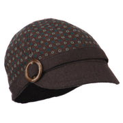 Muffy 6 Panel Round Buckle Cabbie Cap