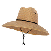 Palm Straw Braid Lifeguard Double Hump Crown Large Brim Sun Hat