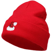 Christmas Hat Embroidered Long Beanie