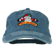Merry Christmas Santa Claus Embroidered Cotton Cap