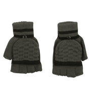 Men's Striped Fingerless Flip Top Glove