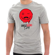 Smile Today Happy Face Graphic Design Short Sleeve Cotton Jersey T-Shirt