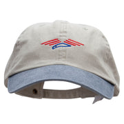Soaring Patriotic Eagle Embroidered Pigment Dyed Wash Caps