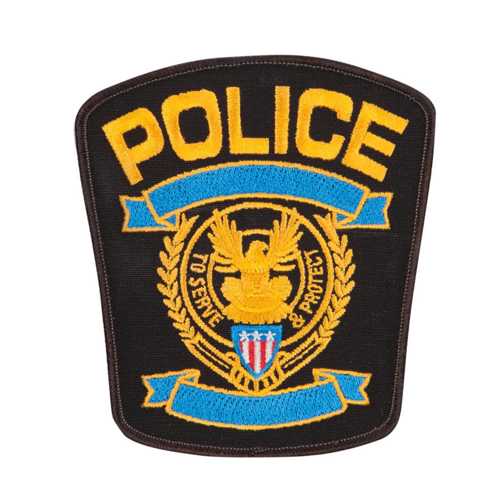 Police to Serve and Protect Patches, Gold / One Size