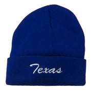 Texas Embroidered Long Cuff Beanie