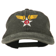 12th Air Force Badge Embroidered Washed Cap