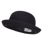 Wool Felt Upturn Brim Bowler Hat