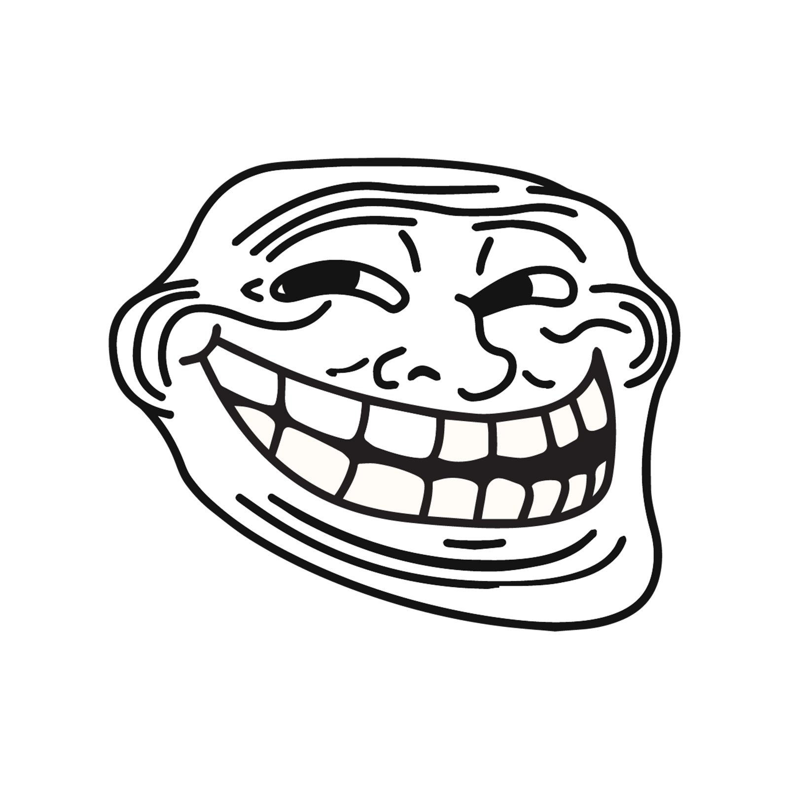 Creepy happy troll face | Greeting Card