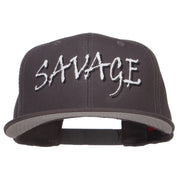 Savage Embroidered Cotton Snapback