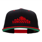 Vancouver Skyline Embroidered Wool Blend Classic Snapback