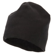 Big Size Vertical Seam Polyester Fleece Short Beanie