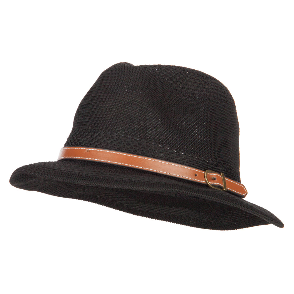 Women's Knitted Panama Short Brim Fedora Hat