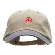 Canadian Leaf Embroidered Pigment Dyed Wash Caps