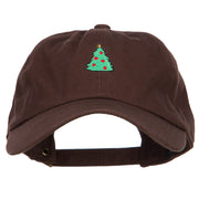 Christmas Tree Embroidered Unstructured Cap