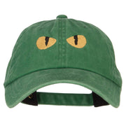Cat Eyes Embroidered Unstructured Cotton Cap
