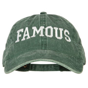Famous Embroidered Washed Cotton Twill Cap