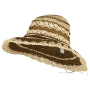 Toyo Braid Zig Zag Striped Hat