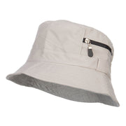 Zip Pocket Cotton Bucket Hat