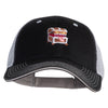 Mimic Chest Embroidered Big Size Cotton Twill Mesh Cap - Black Grey XL-3XL