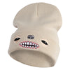 Fugly Doll Face Logo Embroidered 12" Long Knitted Beanie - Birch OSFM